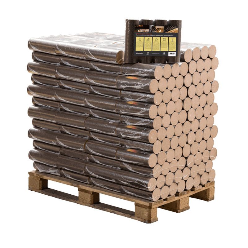 Briquettes rondes de hêtre